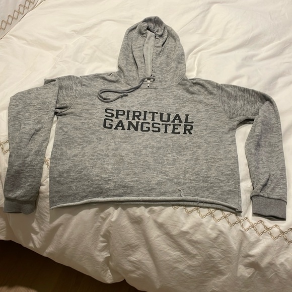 Gray sweatshirt. Spiritual gangster. Size small - Picture 1 of 7
